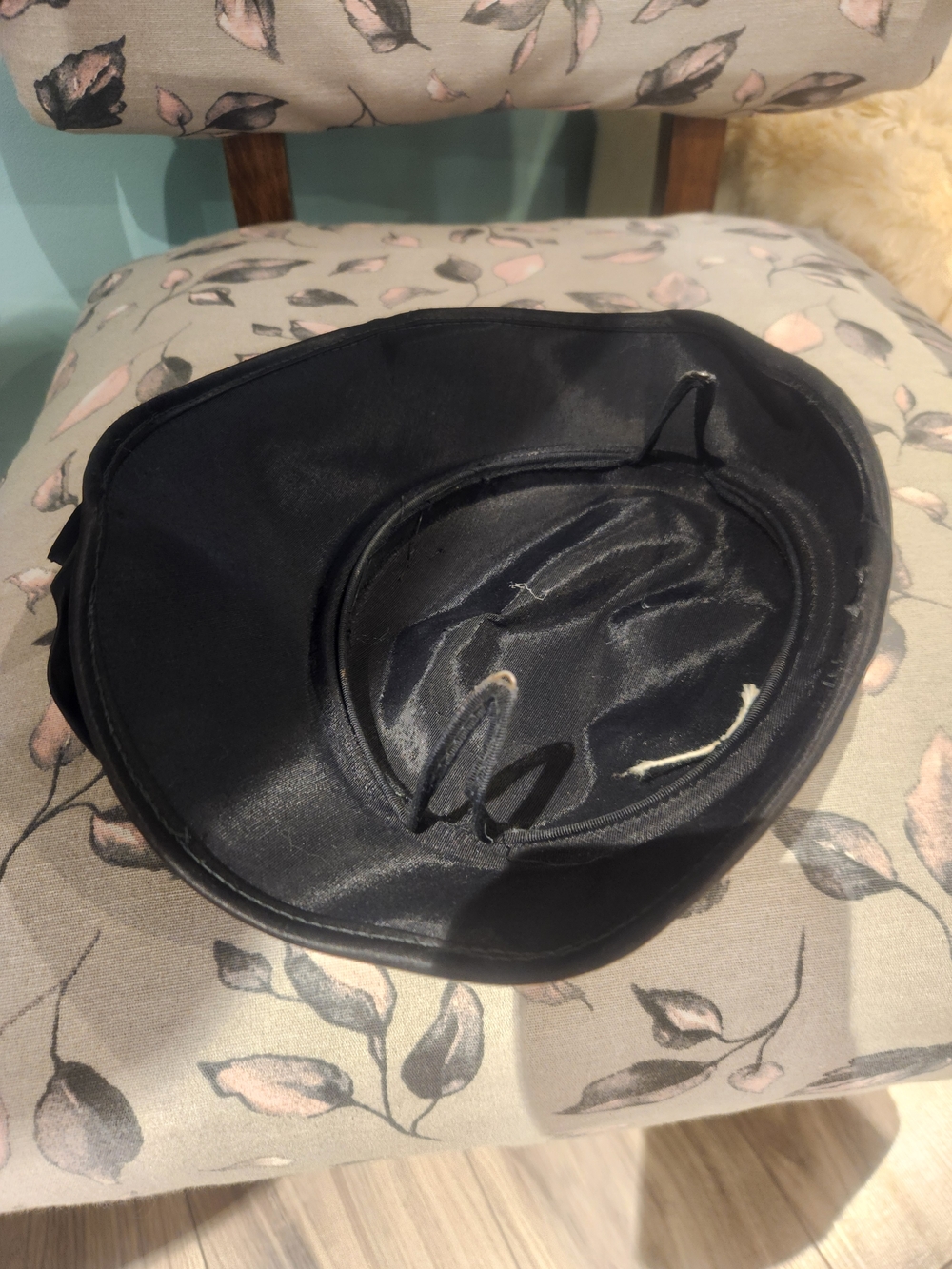Black Satin Cocktail Hat